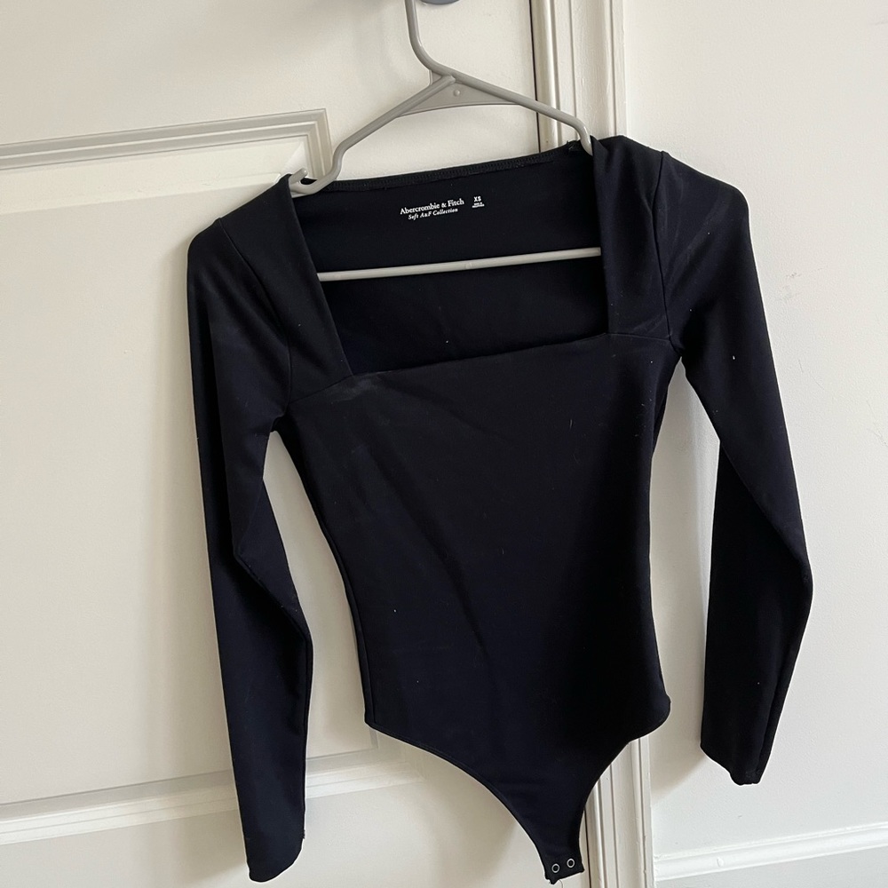 Abercrombie black long sleeve bodysuit XS